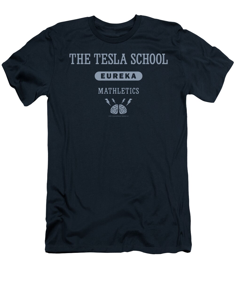 Eureka T-Shirt featuring the digital art Eureka - Tesla School by Brand A