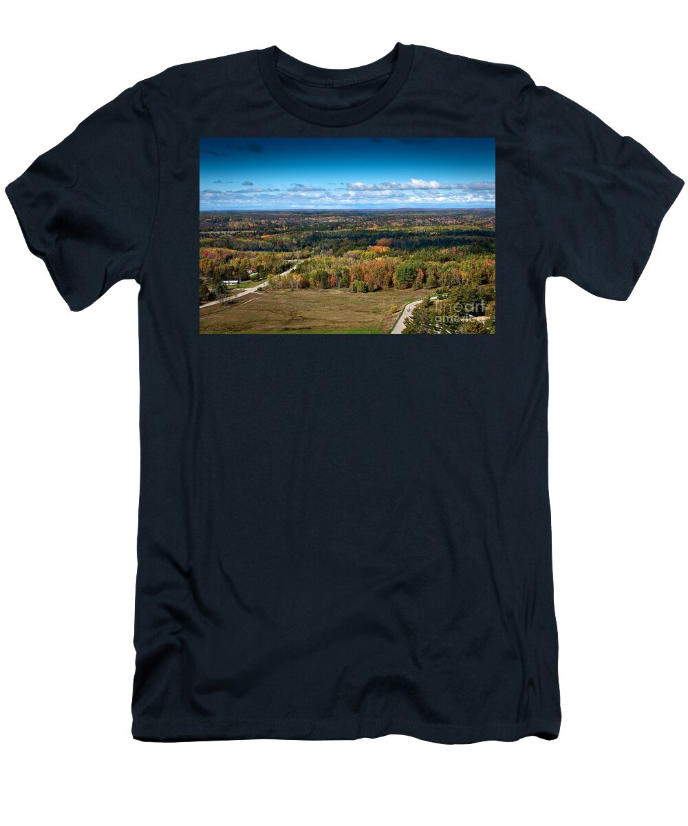 Fall Landscape T-Shirt featuring the photograph Falls Glory by Gwen Gibson