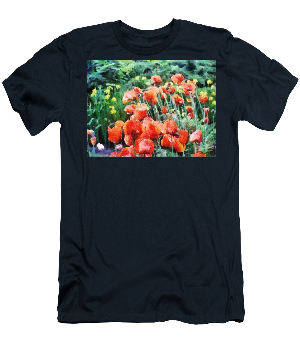 Canadian T-Shirt featuring the painting Field of Flowers by Jeffrey Kolker