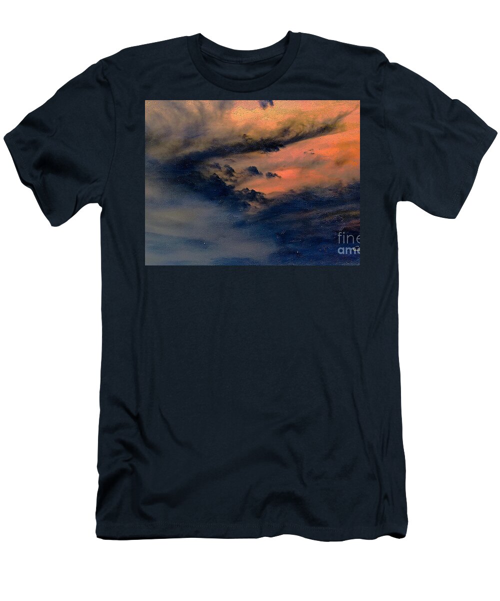Australia T-Shirt featuring the painting Fire in the hills by Chris Armytage