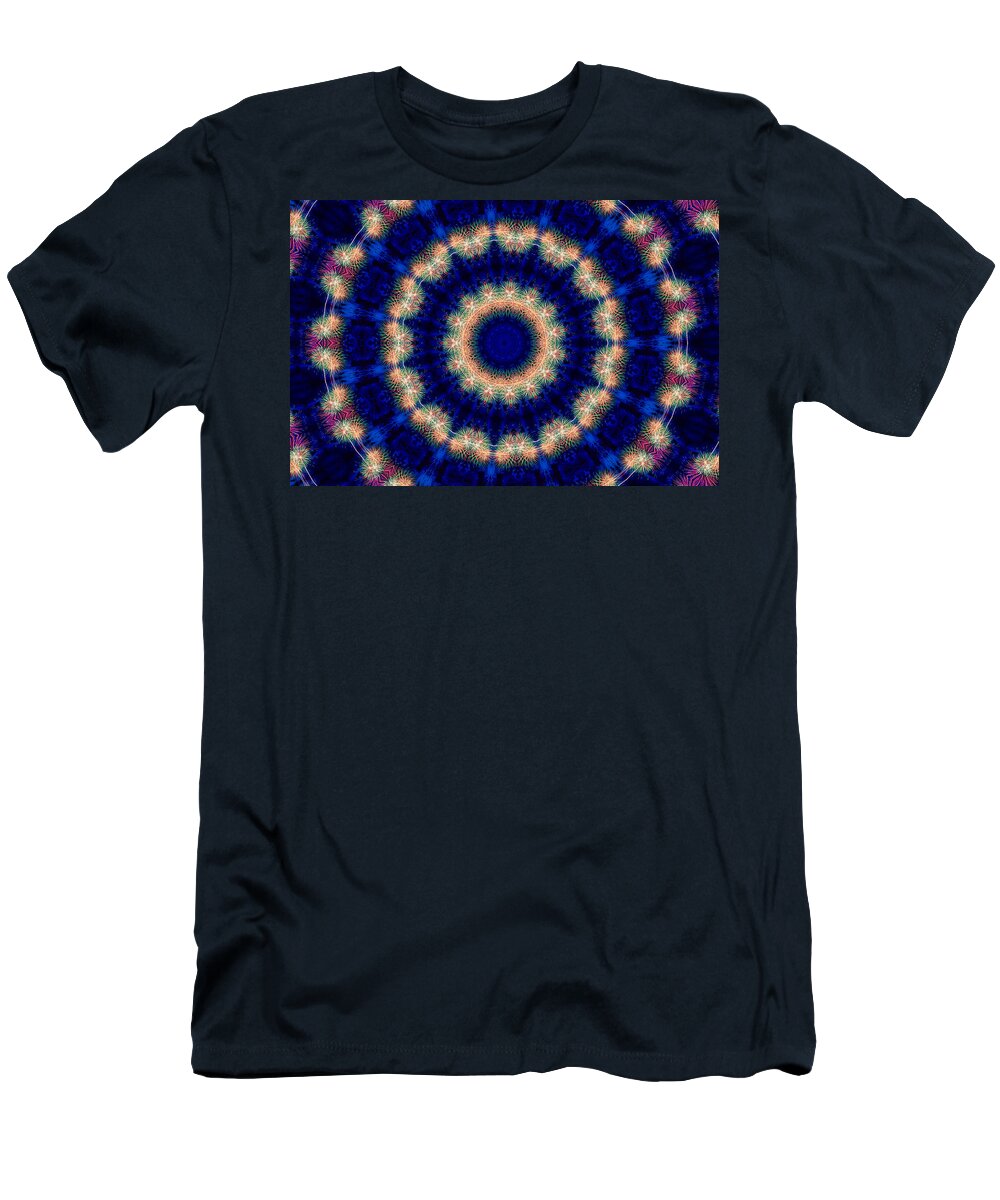 Fireworks T-Shirt featuring the digital art Fireworks Kaleidoscope by Lynne Jenkins