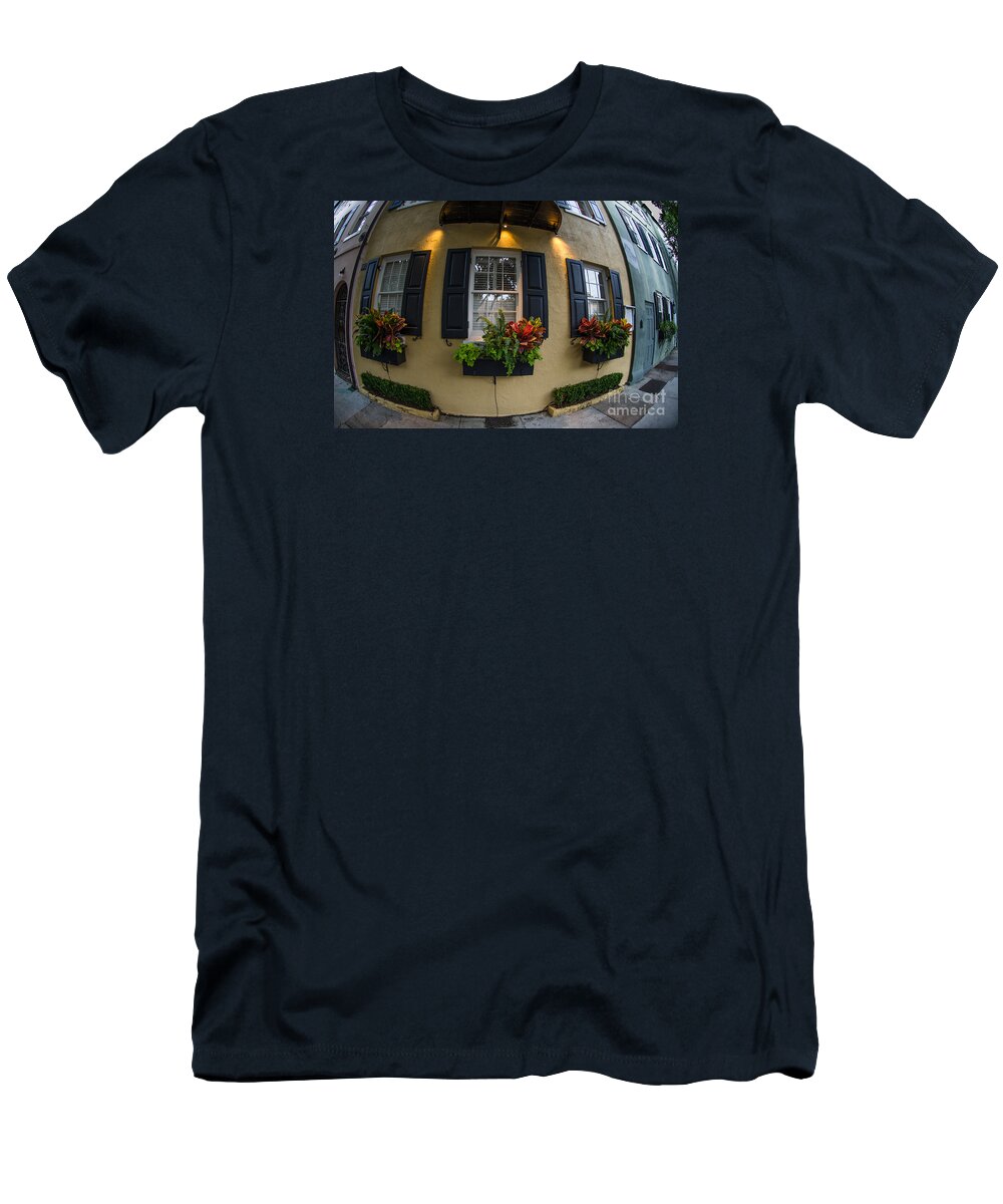 Rainbow Row T-Shirt featuring the photograph Fisheye View by Dale Powell
