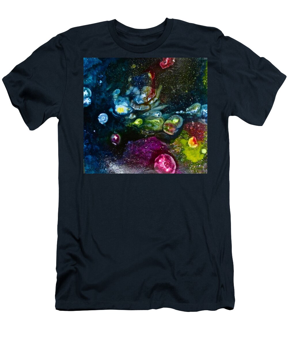 Ink T-Shirt featuring the painting Floating Gems by Janice Nabors Raiteri