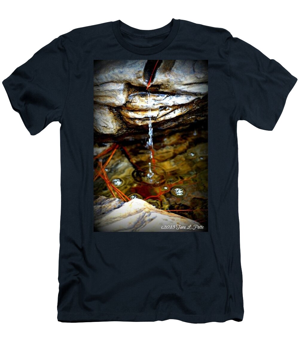 Fountain T-Shirt featuring the photograph Fountain Drops by Tara Potts