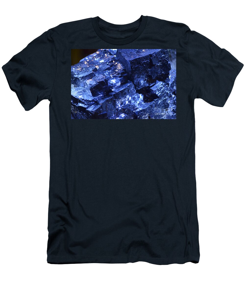 Galena T-Shirt featuring the photograph Galena Mineral Crystal Macro by Shawn O'Brien