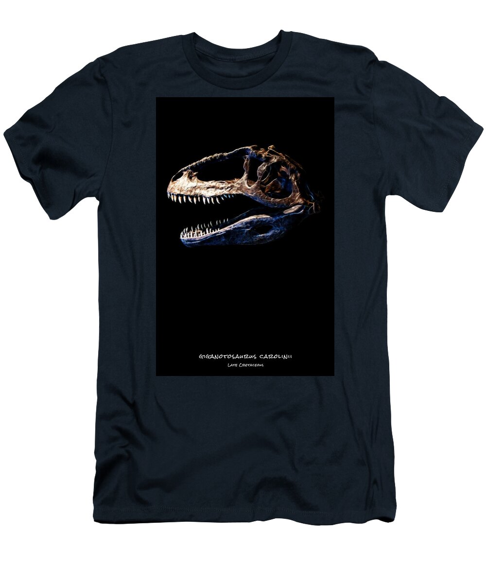 Giganotosaurus Carolinii Skull T-Shirt featuring the photograph Giganotosaurus Skull 2 by Weston Westmoreland