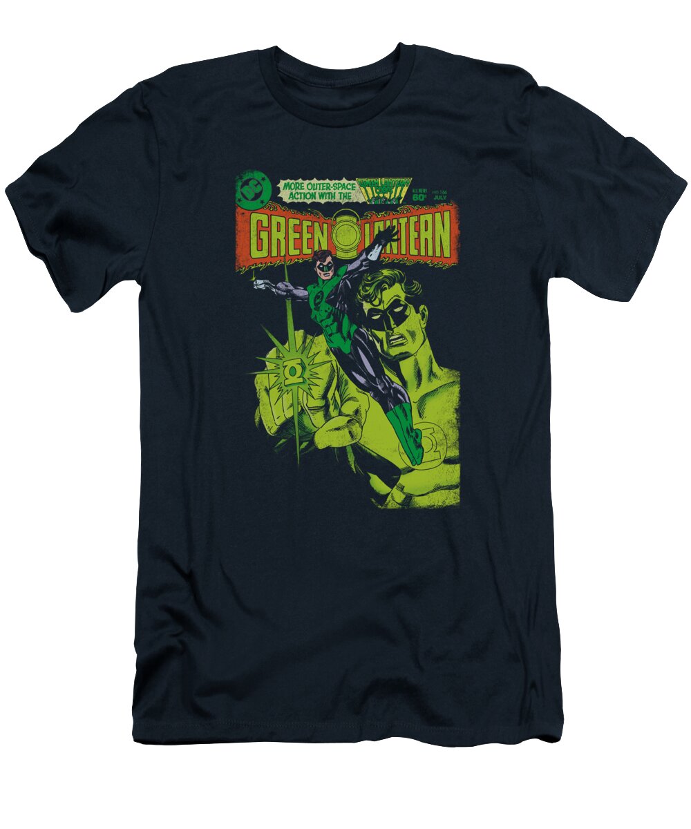 Green Lantern T-Shirt featuring the digital art Green Lantern - Vintage Cover by Brand A