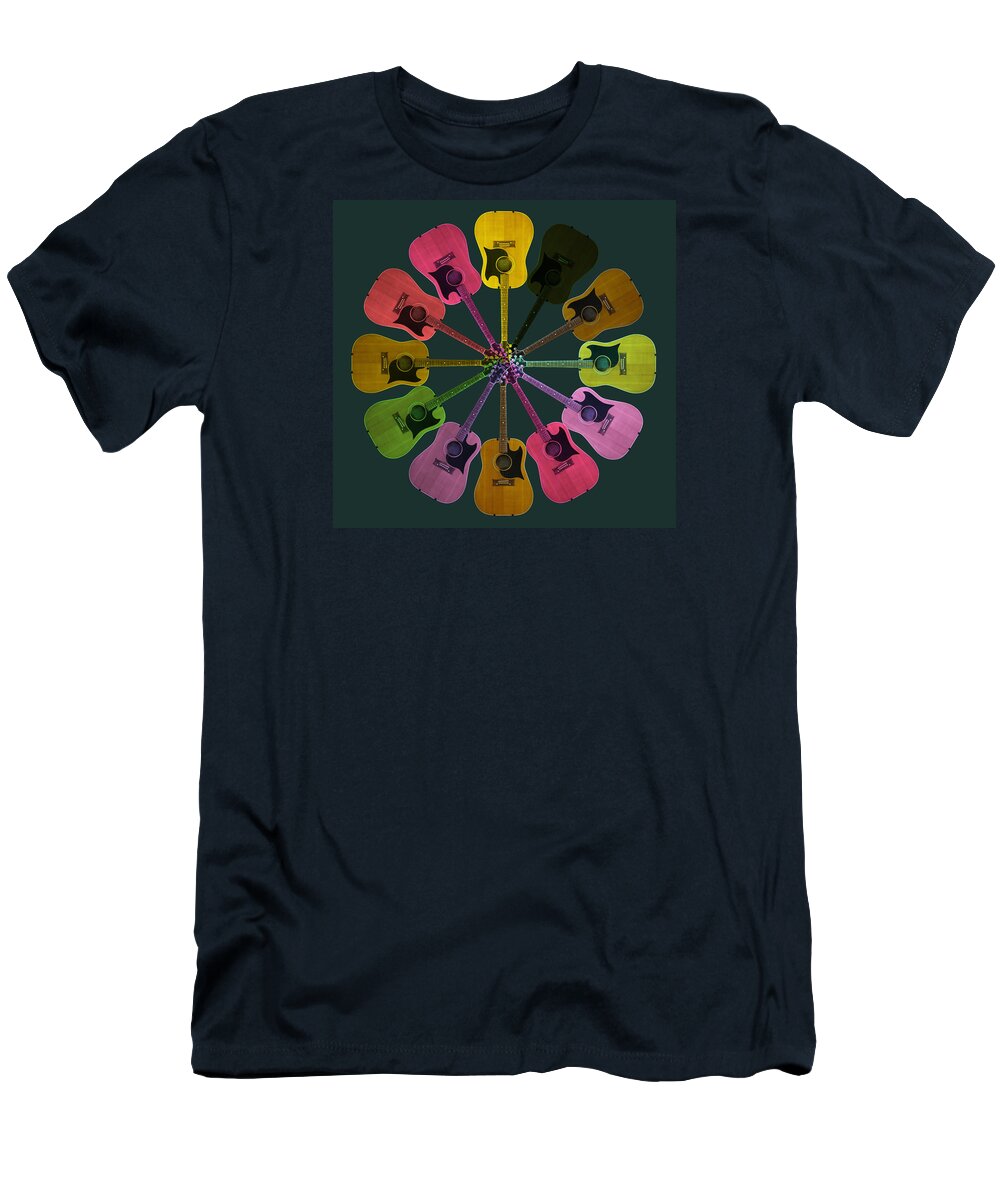 Guitar T-Shirt featuring the photograph Guitar o Clock by C H Apperson