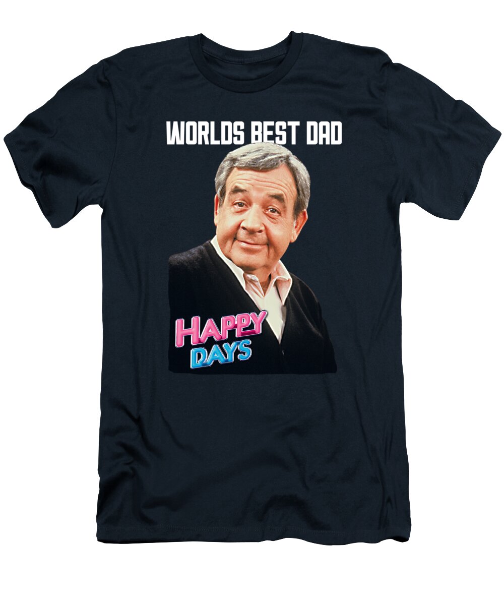  T-Shirt featuring the digital art Happy Days - Best Dad by Brand A
