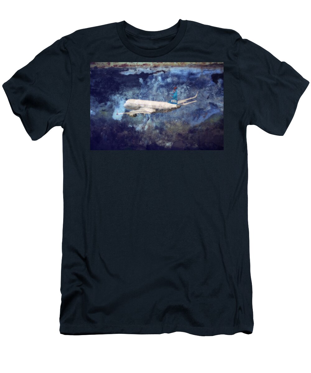 Airplane T-Shirt featuring the photograph Hell of a Flight by Doc Braham
