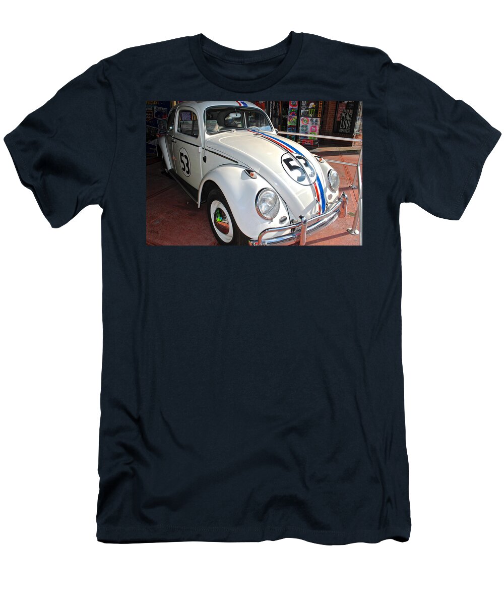 Herbie T-Shirt featuring the photograph Herbie the Love Bug by Frozen in Time Fine Art Photography