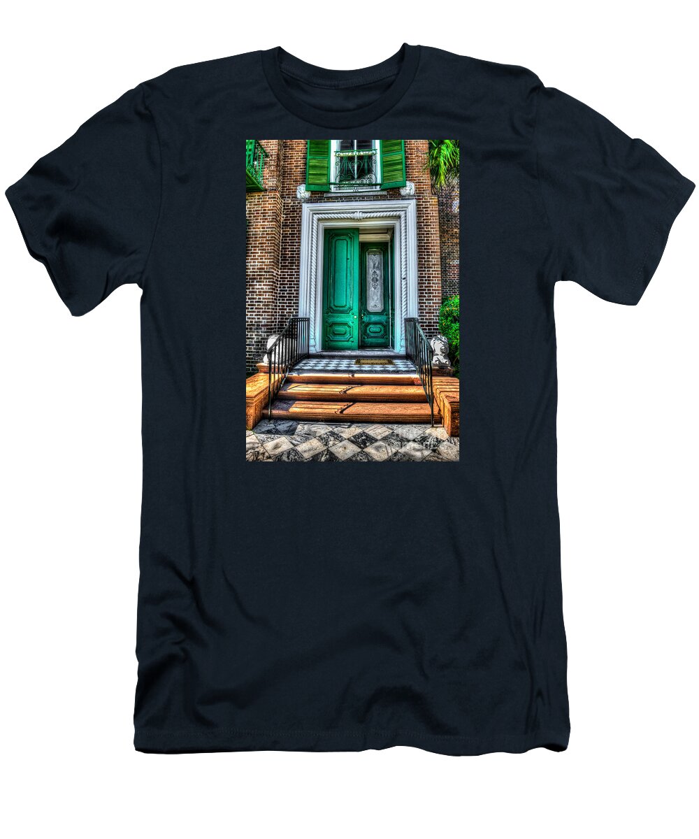 Door T-Shirt featuring the photograph Historic Charleston SC Door by Dale Powell