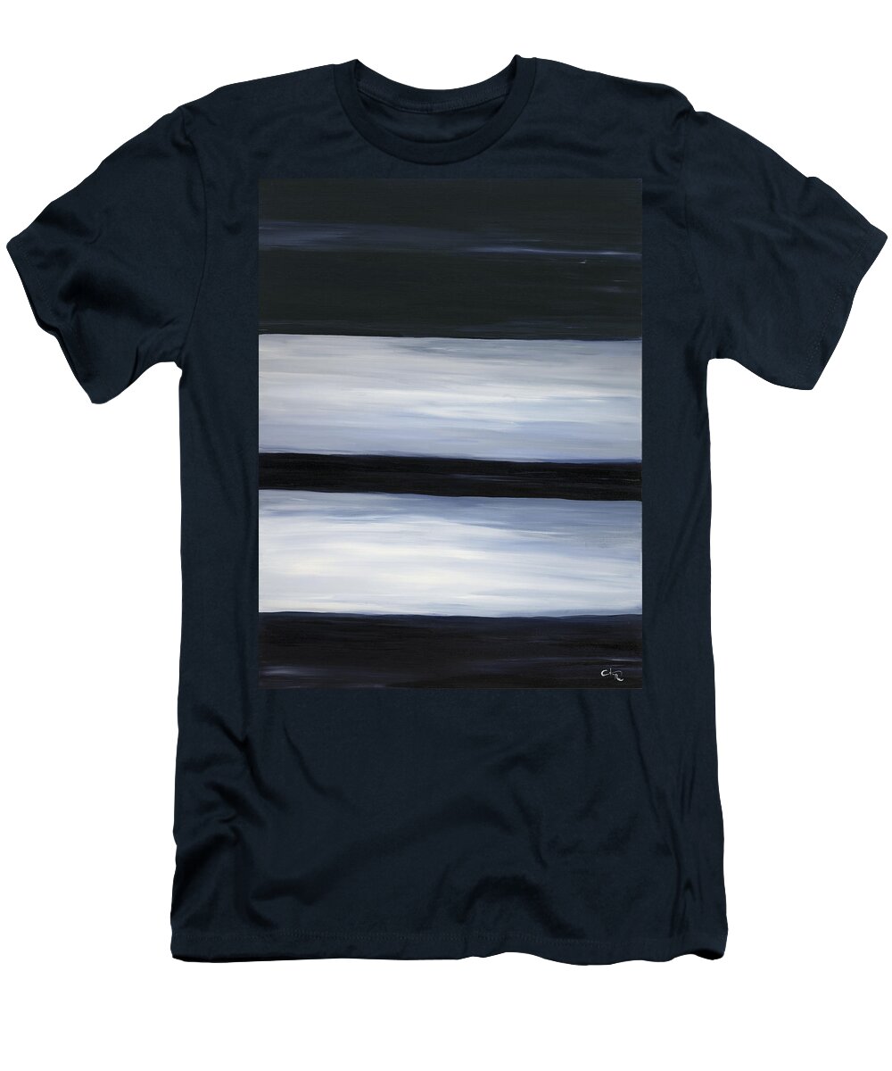 Abstract T-Shirt featuring the painting Indigo Blur III by Tamara Nelson