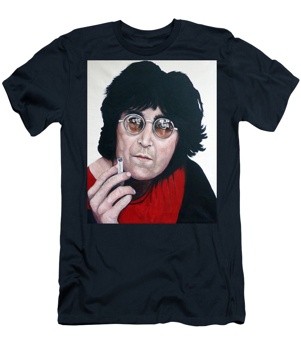 John Lennon T-Shirt featuring the painting John Lennon by Tom Roderick