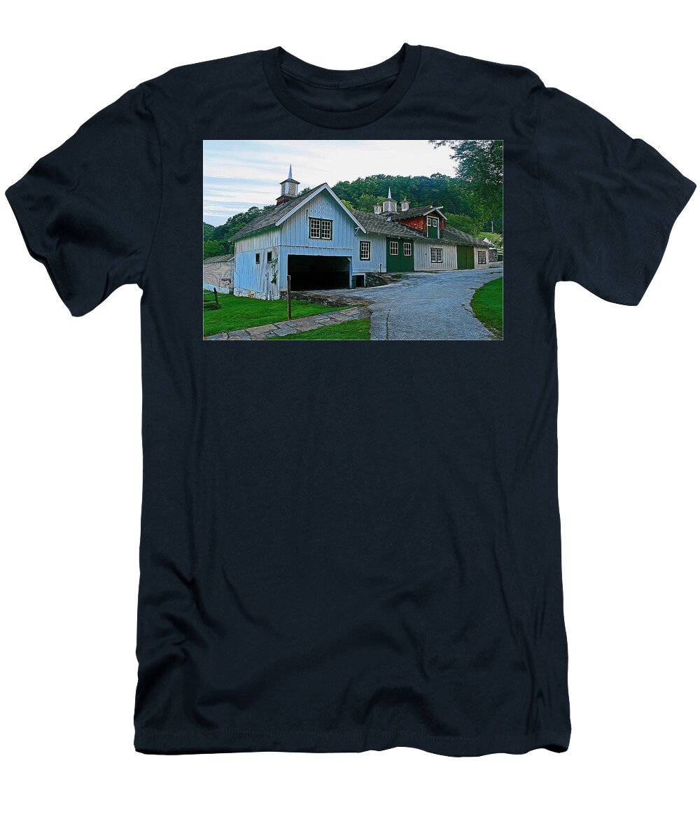 Stable T-Shirt featuring the photograph Knox Quarters Stable by Michael Porchik