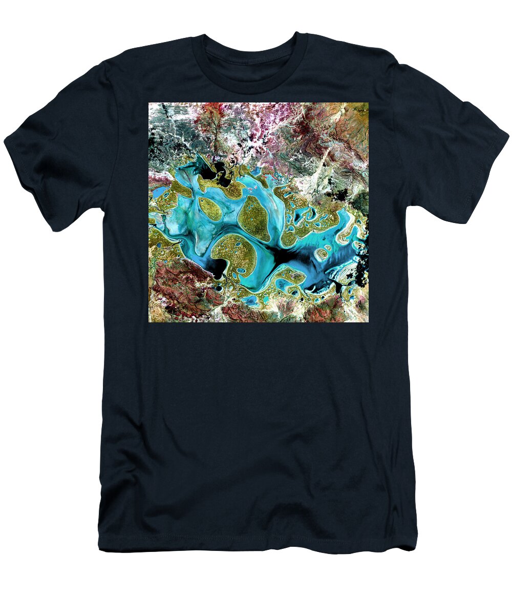 Lake Carnegie T-Shirt featuring the photograph Lake Carnegie by USGS Landsat