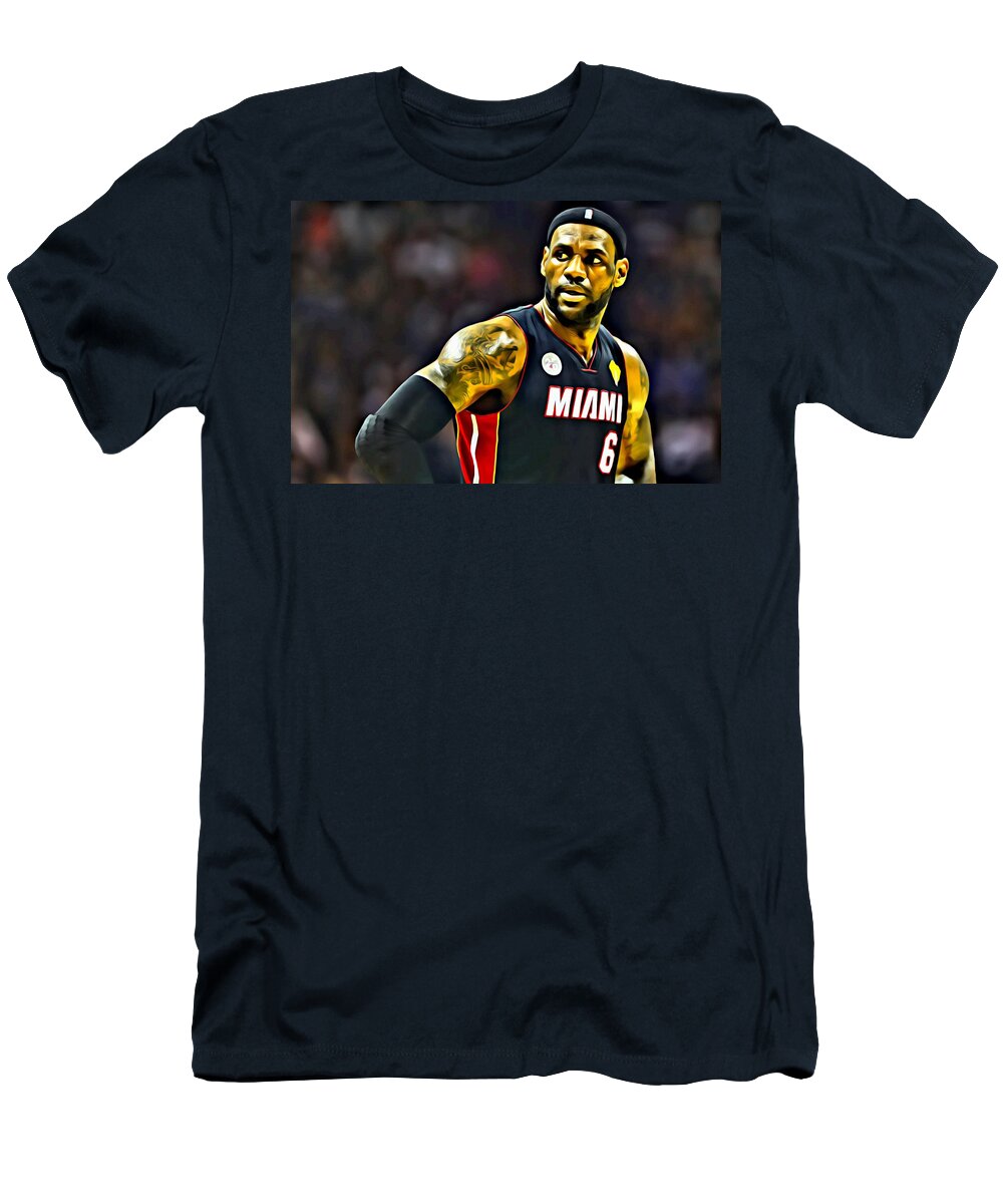 Sport T-Shirt featuring the painting LeBron by Florian Rodarte