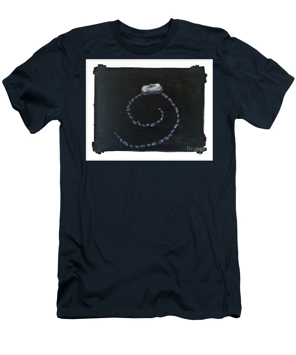 Abstract T-Shirt featuring the painting Life Comma by Fei A