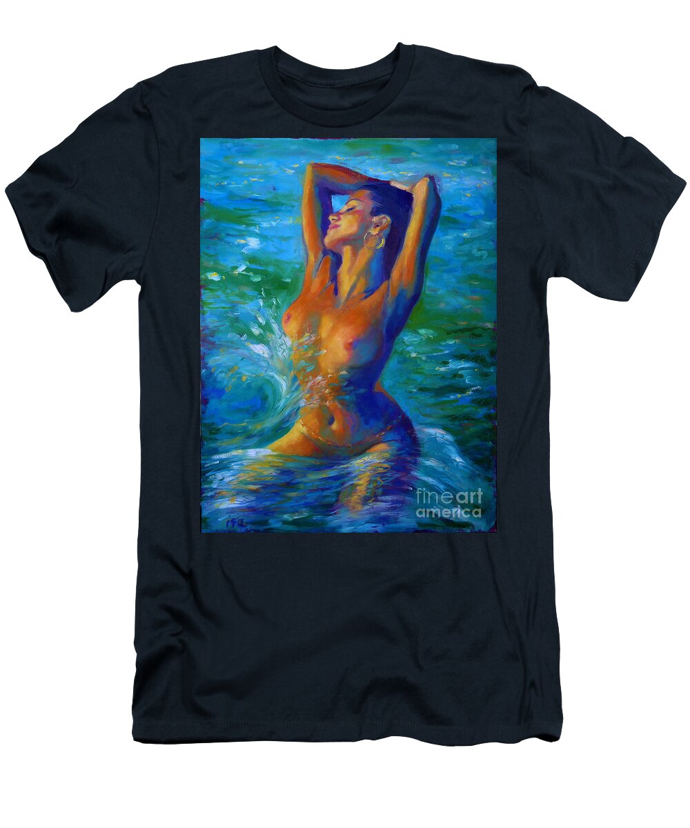 Mermaid T-Shirt featuring the painting Lorelei by Isa Maria