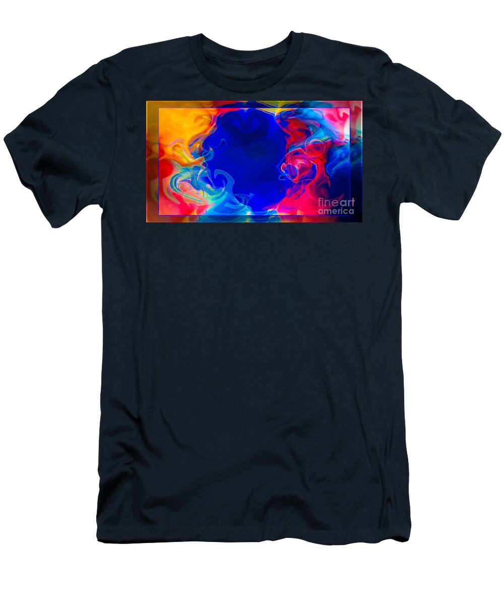 16x9 T-Shirt featuring the digital art Love and All of Its Mysteries Abstract Healing Art by Omaste Witkowski