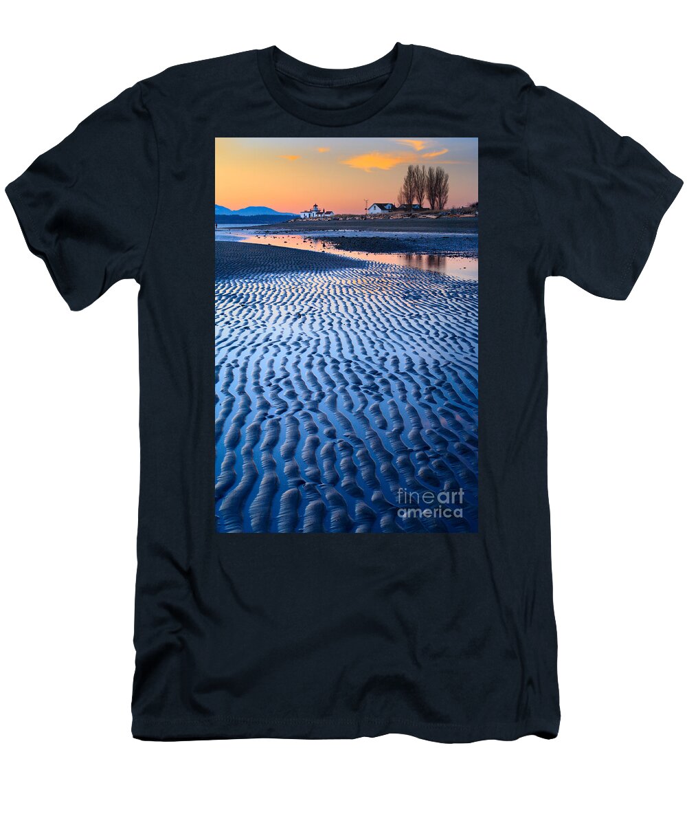 America T-Shirt featuring the photograph Low Tide in Seattle by Inge Johnsson