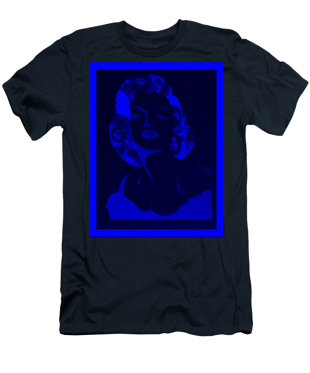 Marilyn Monroe T-Shirt featuring the photograph M M I N N E G A T I V E B L U E by Rob Hans