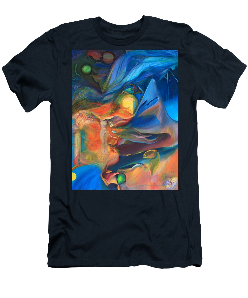 Abstract Art T-Shirt featuring the painting Magic in the Air - Original Art - Acrylic Paintings by Brooks Garten Hauschild