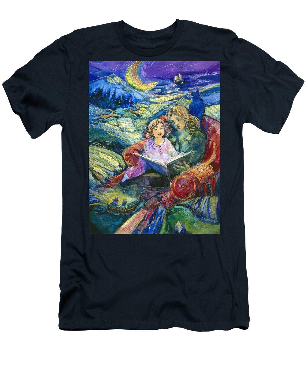 Jen Norton T-Shirt featuring the painting Magical Storybook by Jen Norton