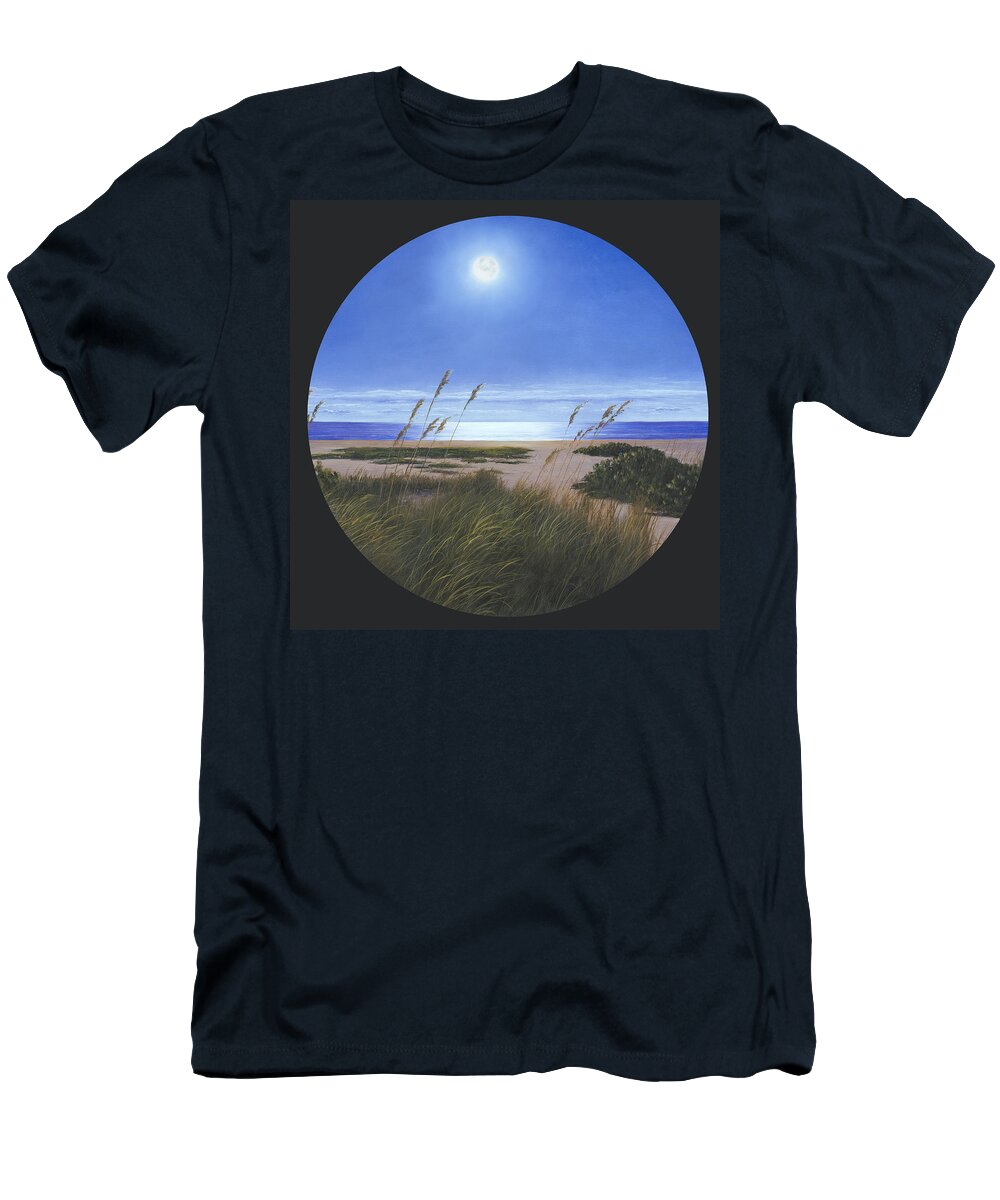 Moon T-Shirt featuring the painting Moon Light by Diane Romanello