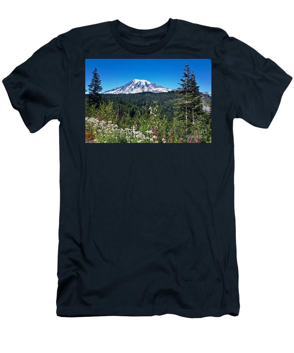 Landscape T-Shirt featuring the photograph Mount Ranier by Ronald Lutz