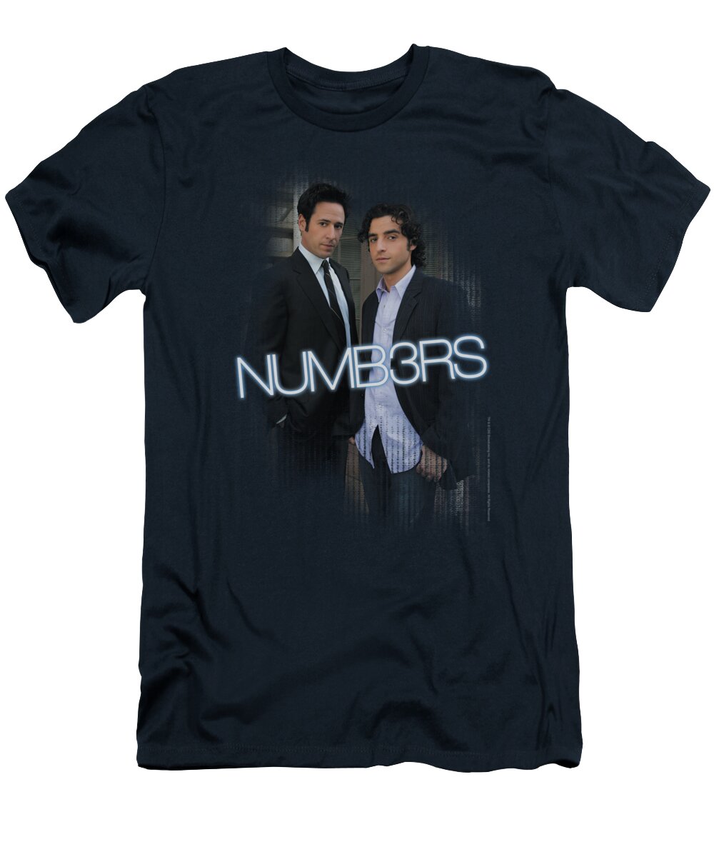 Numb3rs T-Shirt featuring the digital art Numb3rs - Don And Charlie by Brand A