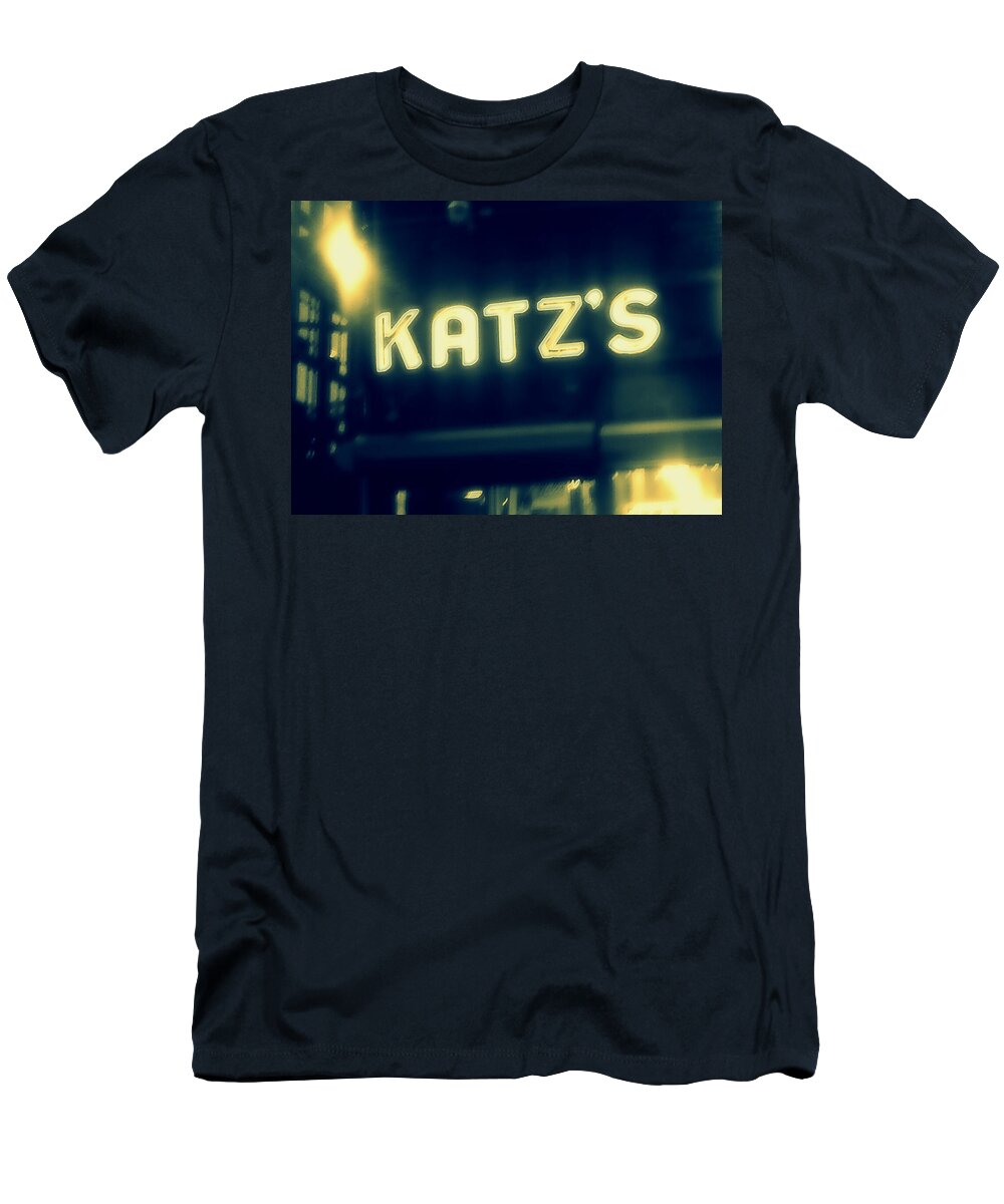 Nyc T-Shirt featuring the photograph NYC's Famous Katz's Deli by Paulo Guimaraes