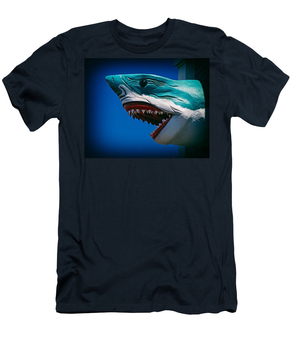 Ocean City Shark Attack T-Shirt featuring the photograph Ocean City Shark Attack by Bill Swartwout