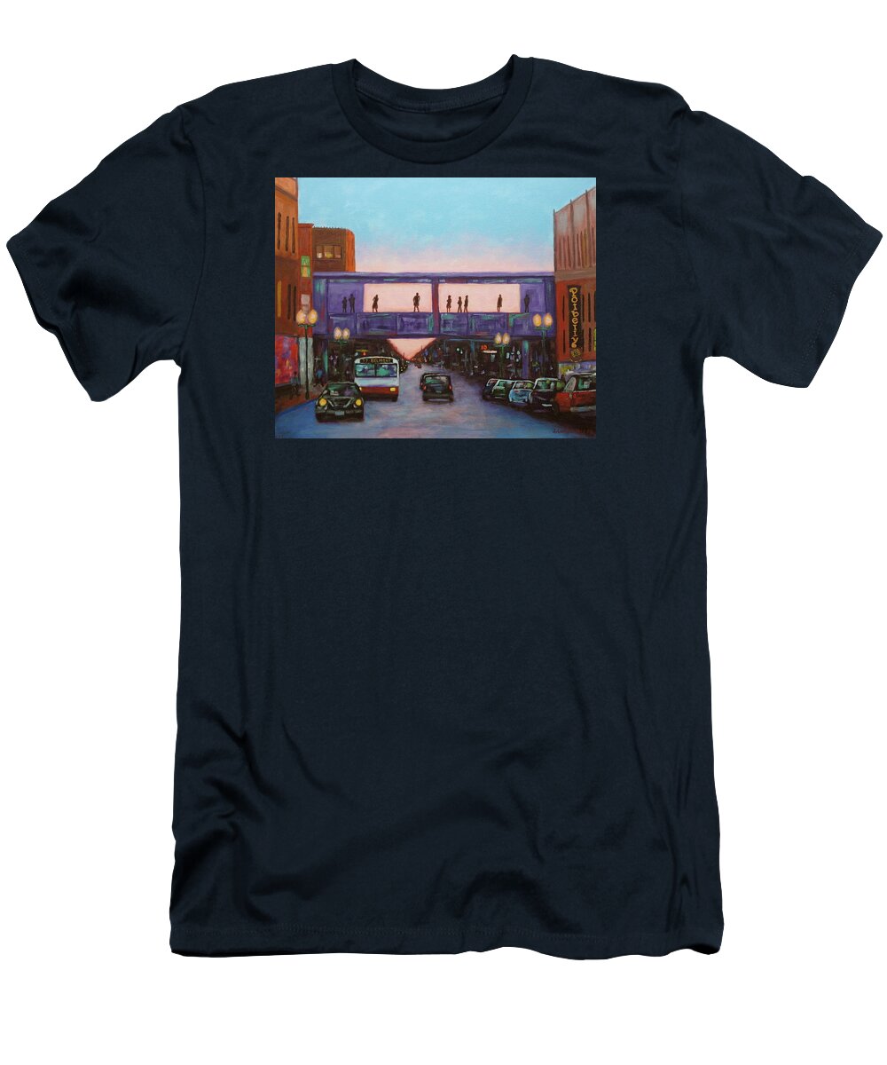 Lakeview East Painting T-Shirt featuring the painting On Belmont by J Loren Reedy