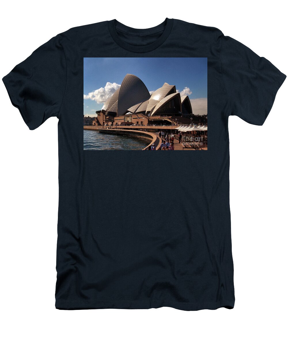 Harbor T-Shirt featuring the photograph Opera House famous by John Swartz
