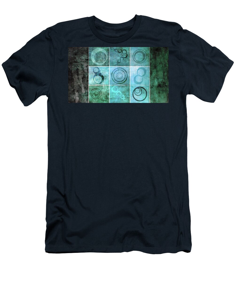 Abstract T-Shirt featuring the mixed media Orb Ensemble 1 by Angelina Tamez