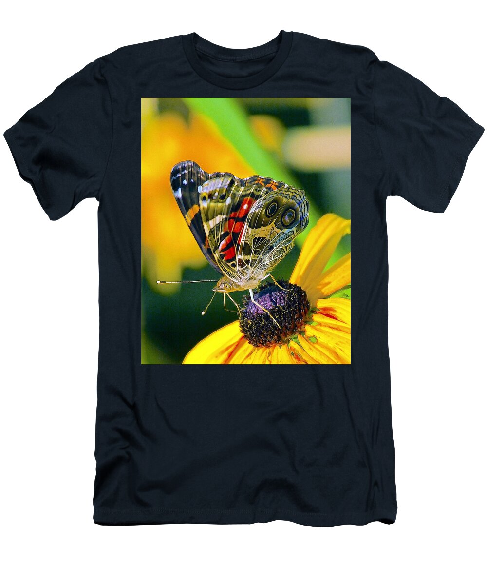 Painted Lady T-Shirt featuring the photograph Painted Lady by Constantine Gregory