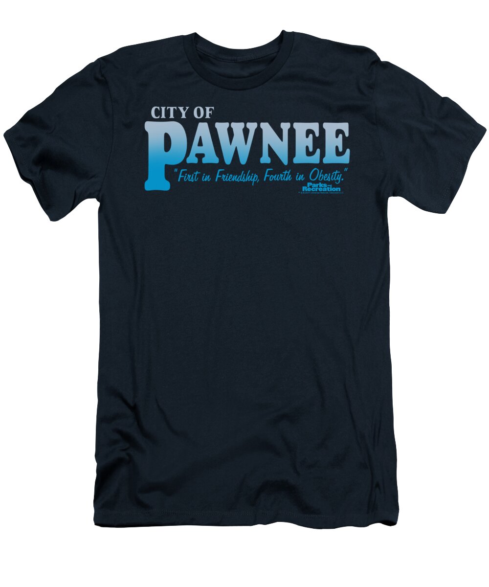 Parks And Rec T-Shirt featuring the digital art Parks And Rec - Pawnee by Brand A