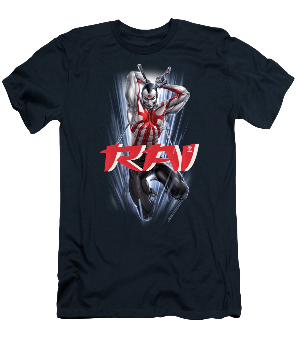  T-Shirt featuring the digital art Rai - Leap And Slice by Brand A