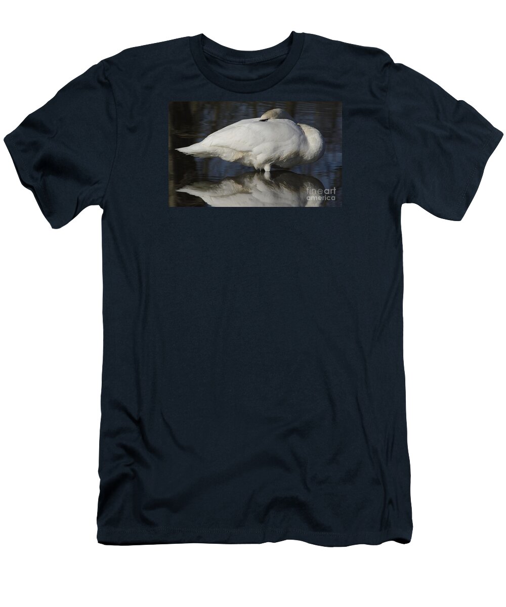 Swan T-Shirt featuring the photograph Reflect by Randy Bodkins