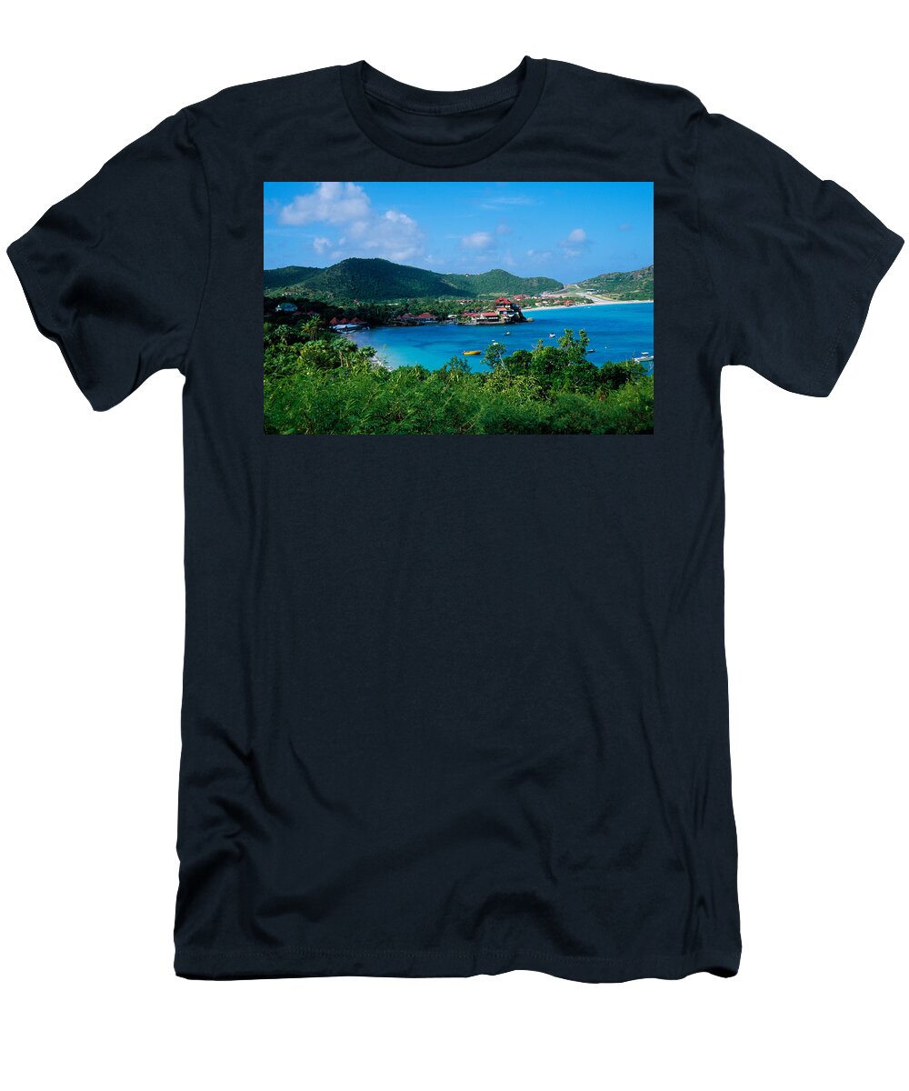 Photography T-Shirt featuring the photograph Resort Setting, Saint Barth, West by Panoramic Images