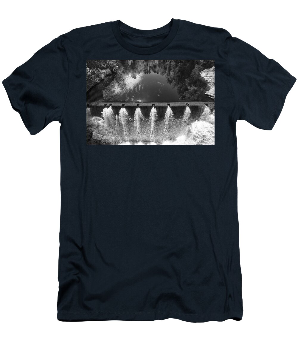 Falls T-Shirt featuring the photograph River Dam by Eunice Gibb