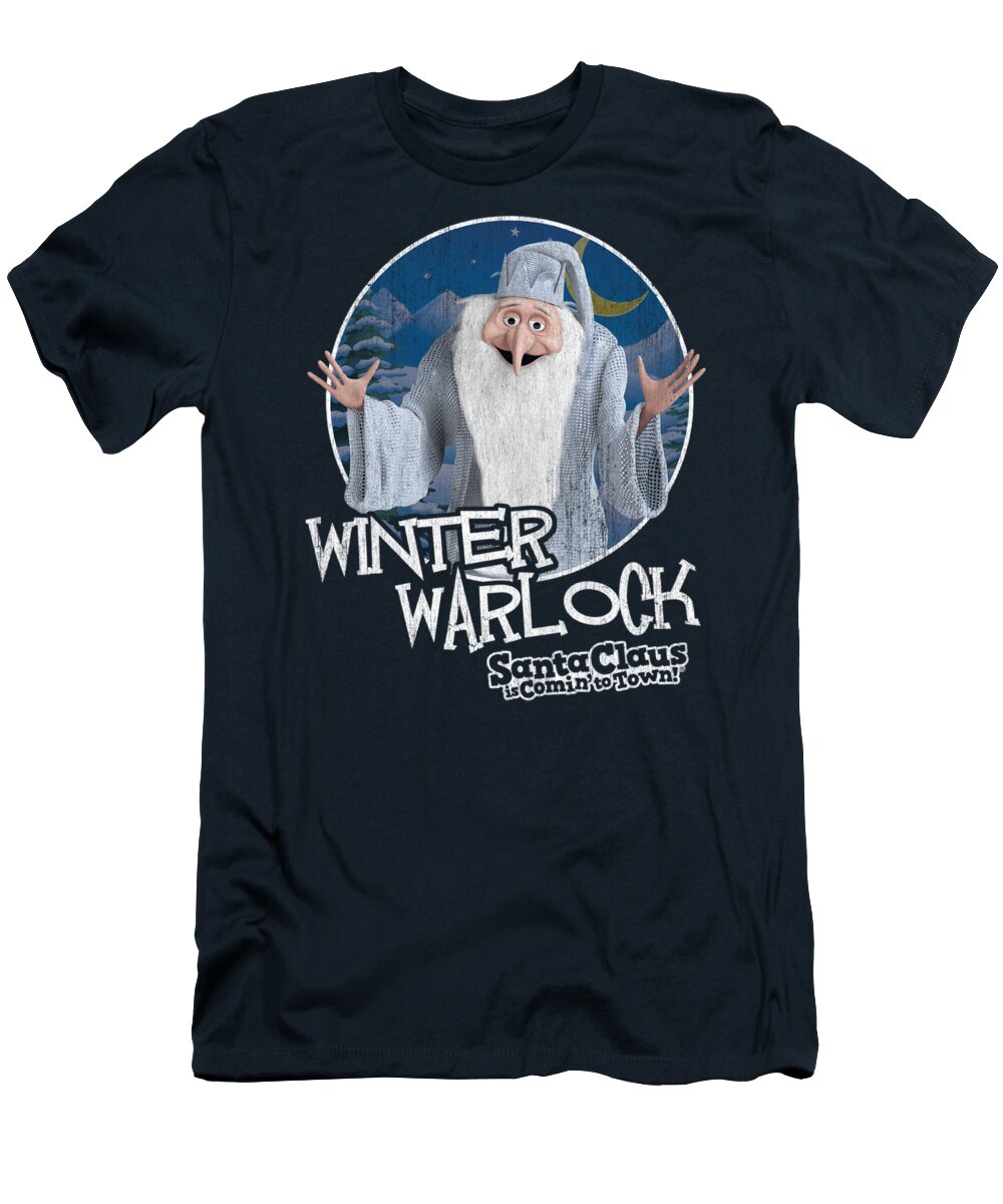  T-Shirt featuring the digital art Santa Claus Is Comin To Town - Winter Warlock by Brand A
