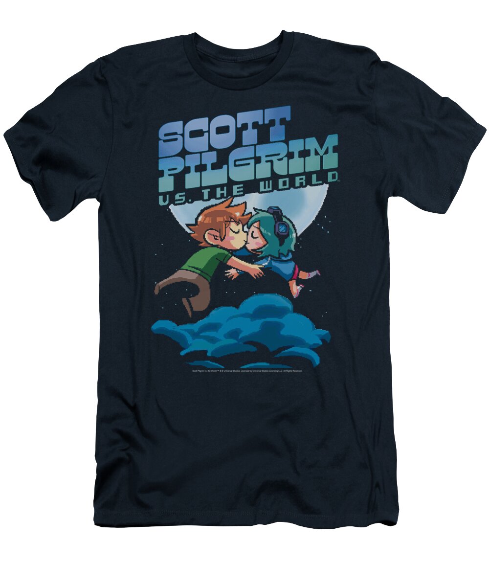 Scott Pilgrim T-Shirt featuring the digital art Scott Pilgrim - Lovers by Brand A