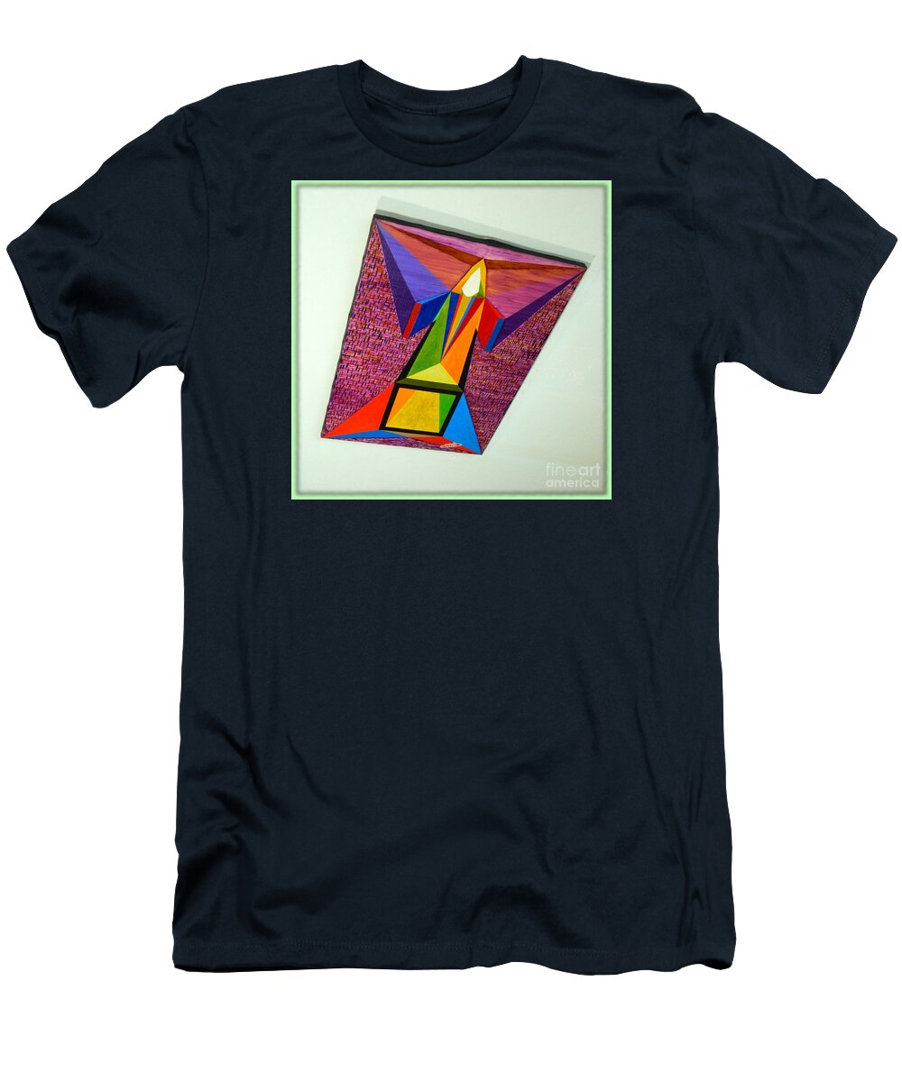 Spirituality T-Shirt featuring the painting Shot Shift - Liberte 1 by Michael Bellon