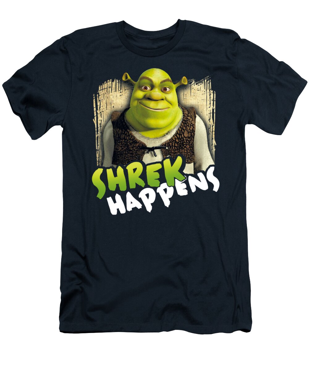  T-Shirt featuring the digital art Shrek - Happens by Brand A
