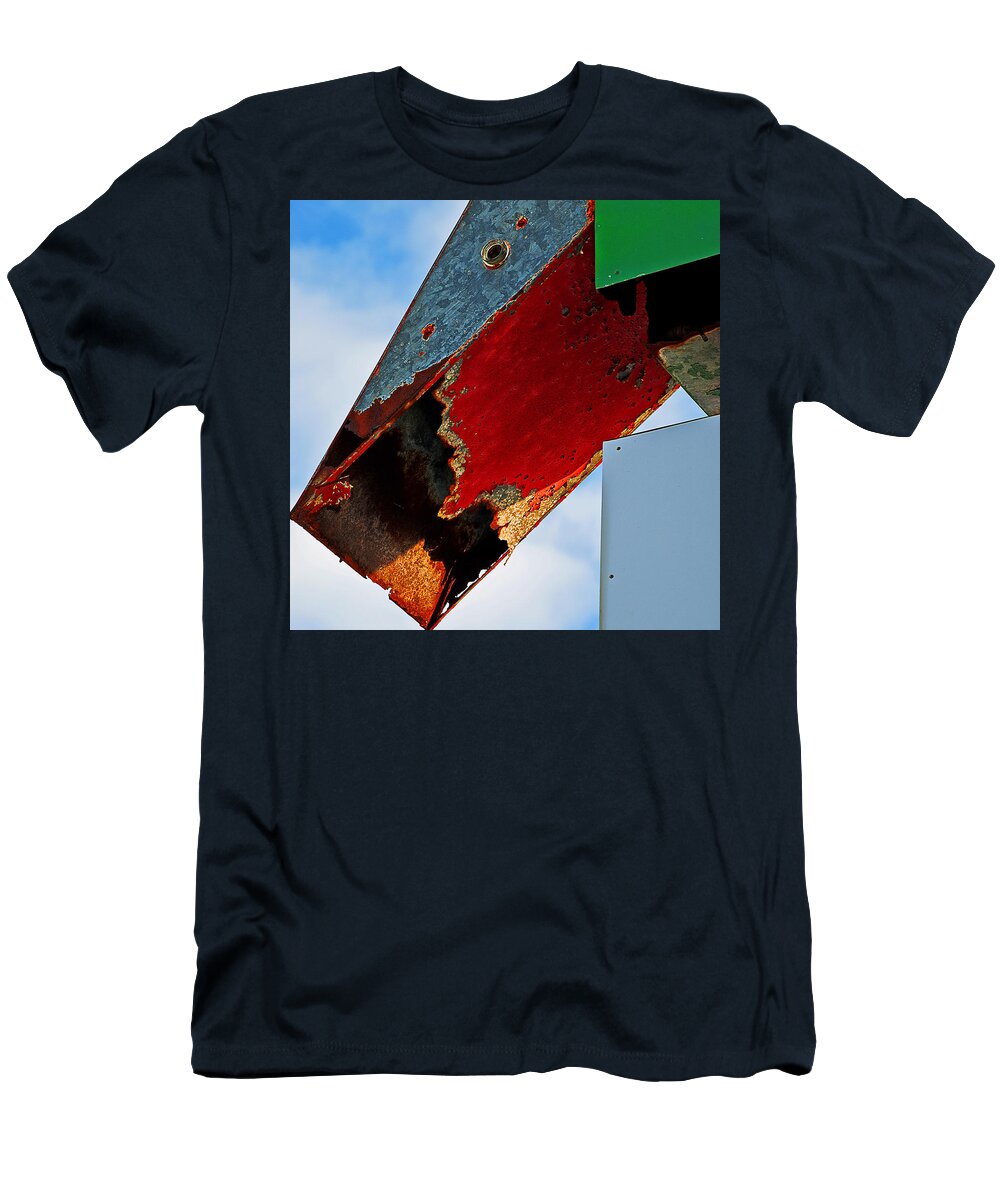 Abstract T-Shirt featuring the photograph Sign of the Times by Rick Mosher