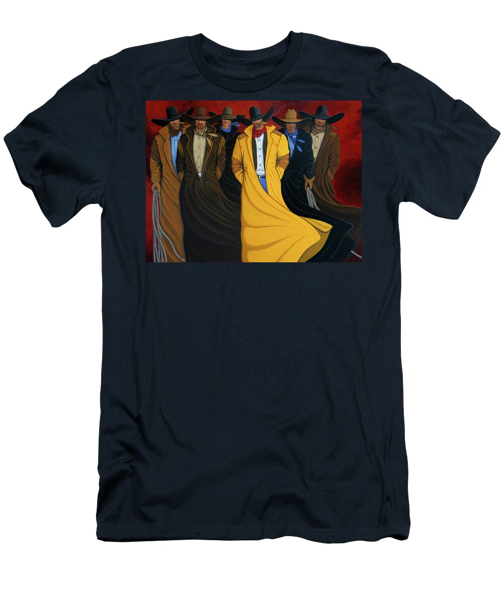 Contemporary T-Shirt featuring the painting Six Pac by Lance Headlee