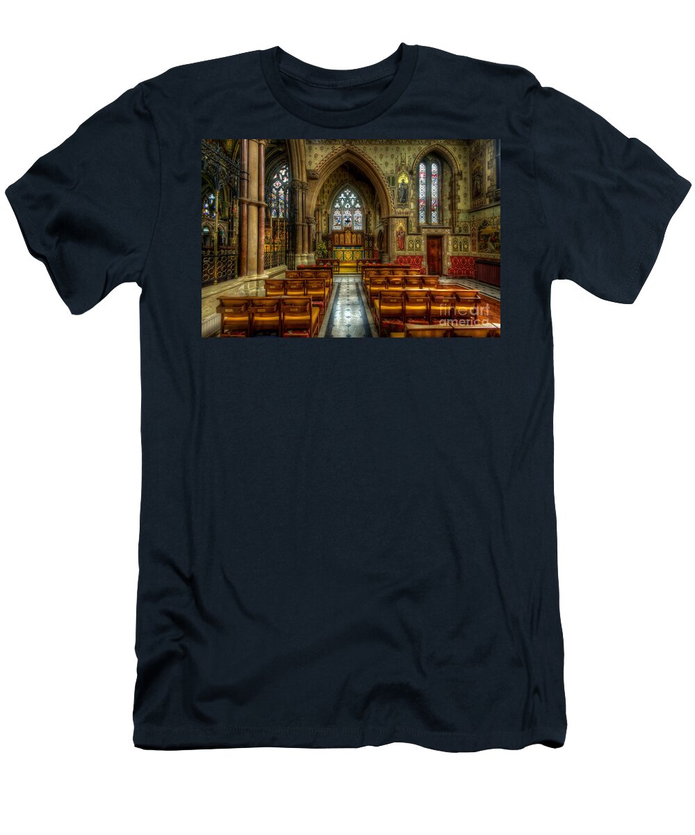 Hdr T-Shirt featuring the photograph St Peter's Church 2.0 - Bournemouth by Yhun Suarez