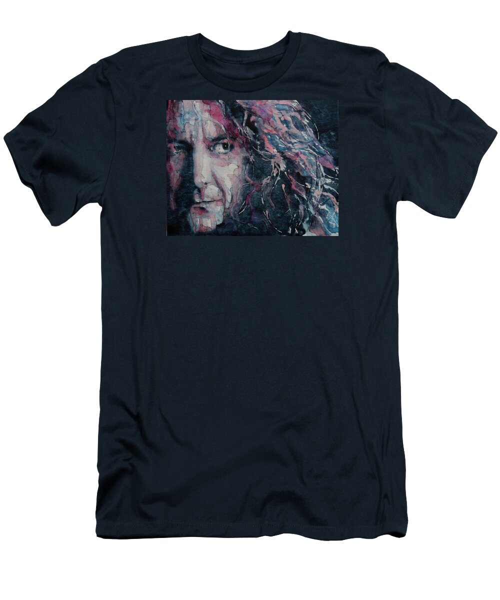 Robert Plant T-Shirt featuring the painting Stairway To Heaven by Paul Lovering
